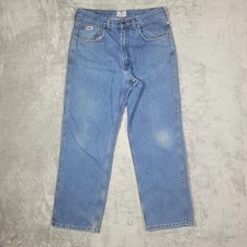 Vintage Tyndale FR Jeans Mens 34x29 Blue HRC2 Relaxed Straight Fit USA 90s
