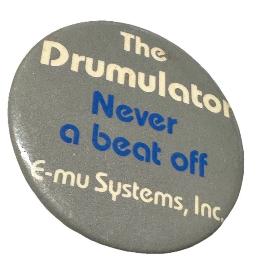 Vintage E-mu Drumulator Sample Based Drum Machine Music Band Pin Pinback Button