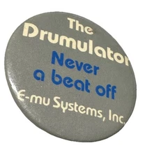 Vintage E-mu Drumulator Sample Based Drum Machine Music Band Pin Pinback Button
