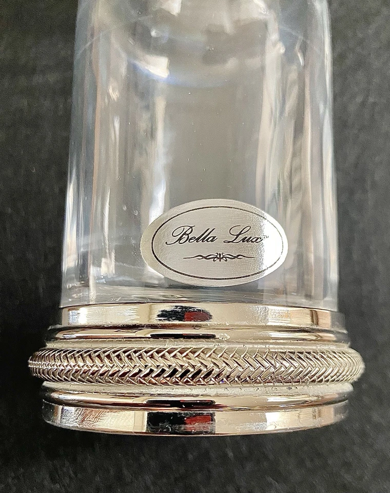 BELLA LUX GLASS BATH 8” VANITY SOAP LOTION PUMP DISPENSER- SOLID BUILD - Image 4 of 4