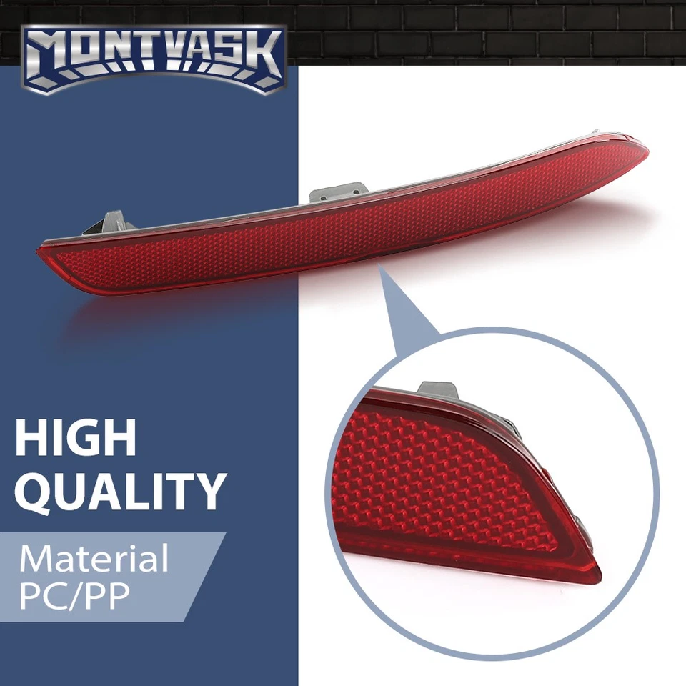 Reflector de parachoques trasero lado izquierdo rojo apto para BMW 528i 535i 550i xDrive 2011-2016 Foto 4 de 4