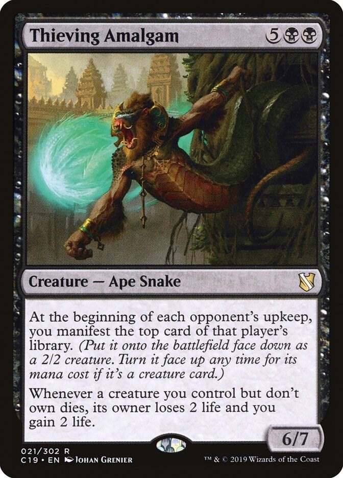 1x Thieving Amalgam - Commander 2019 - NM  -  MTG