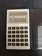 Retro Casio MC-801S solar cell  electronic scientific calculator with case