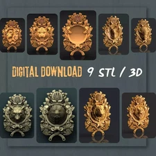 King Lion characters Instant Digital Cutting Files ' SVG PNG CNC Clip Arts Deco