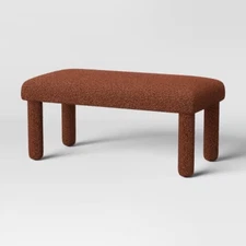 Upholstered Bench Rust Boucle - Room Essentials