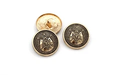 Metal Buttons 5 PCS 4 Hole Brass Antique Engraving Snap Blazer Jeans 18mm