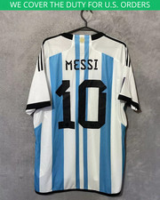 Messi Argentina Team Jersey Home Football Shirt World Cup Adidas Mens Size XL