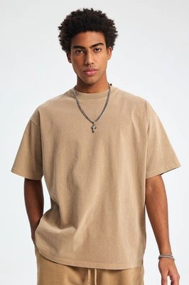 Artie Master Unisex L-2XL Camel 250GSM Distressed Pigment Dyed Washed T-Shirt