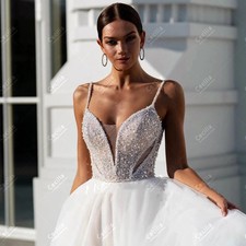 Charming Wedding Dresses Bridal Gowns Straps Robe For Formal Party Appliques