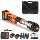 Pro Press Copper Pipe Crimping Tool Kit - 2x 5.0Ah Battery Powered - 1/2" 3/4" 1