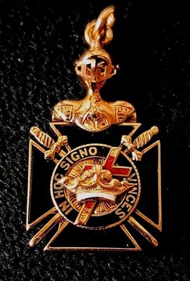 Vintage 14k Gold 32 Degree Masonic Pendent 8.99g