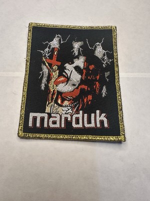 MARDUK, GOLD METALLIC BORDER, 4X3.25 INCHES, WOVEN PATCH