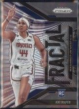 2025 Panini Prizm WNBA #12 Fractal Kiki Iriafen Washington Mystics RC