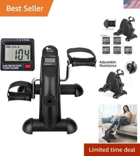 Adjustable Resistance Under Desk Pedal Exerciser - Compact Mini Bike Trainer
