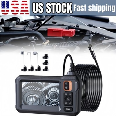 Endoscope Dual Camera Borescope 5m/16.4ft Cable 4.3'' Screen with Lights NEW