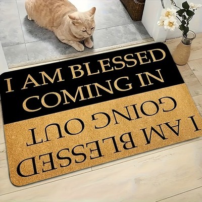 Door Mat, Blessing Inspirational Quotations Door Mat Home Decor