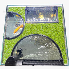 Floating Plant Corral for Aquarium, Fish Tank Accessories to Style 3, Black
