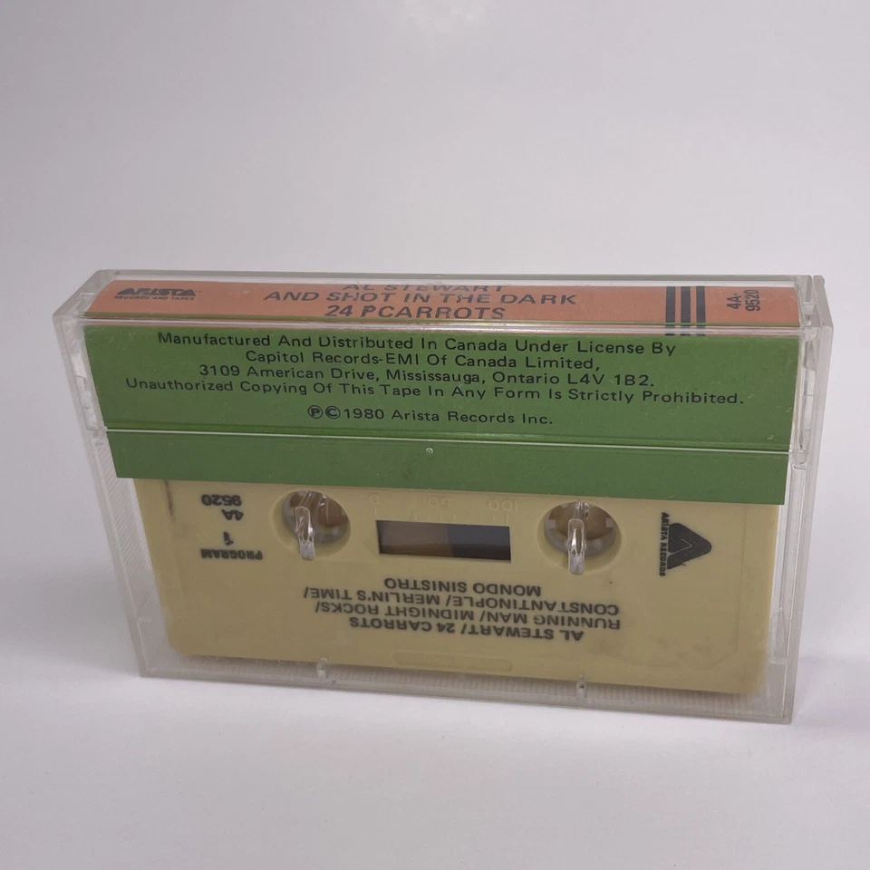 Al Stewart, 24 Carrots (Audio Cassette Tape, 1980) Canada Import, Cream Cart Foto 2 de 4