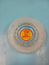 Vintage Best Western Logo Round Hobnail Style Ashtray 