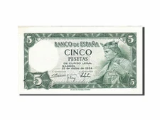 [#262025] Banknote, Spain, 5 Pesetas, 1954, 1954-07-22, KM:146a, UNC(63)