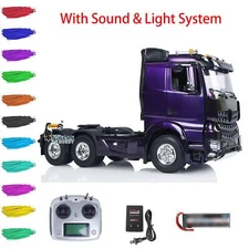 1/14 RC Tractor Truck 6x4 RTR RC Car 3-speed Gearbox Sounds Light Battery I6S