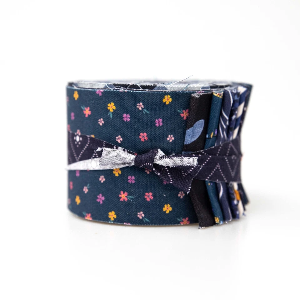 20 piezas It's All NAVY Jelly Roll 2.5" precortado 100% tela algodón tiras acolchadas Foto 3 de 3