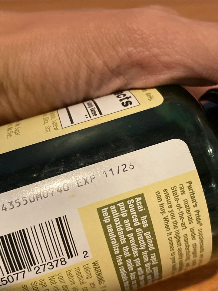 Puritans Pride Triple Fuerza ACAI 3000mg 120 Cápsulas Blandas Antioxidante Foto 2 de 2