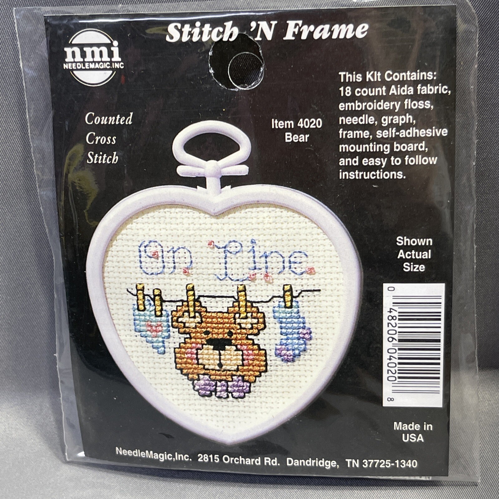 Counted Cross Stitch Kit 4020 Bear Stitch N Frame NMI NOS On Line