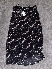 NWT Womens Primark Dress, Size 10, Black, Floral, Sheer, Beach Cover Up (24)