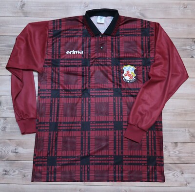 Vintage Erima Soccer Jersey SRG ERDING fc Germany Shirt Goalkeeper, Men`s 2 XL