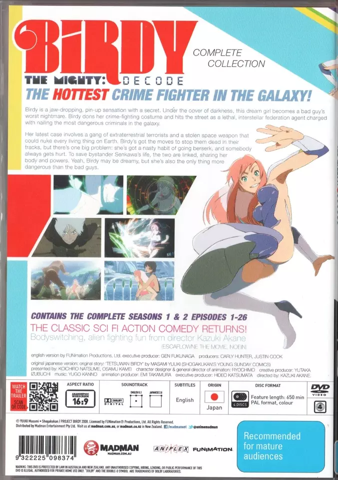 Birdy The Mighty - Decode - Complete Collection (DVD, 4-Disc Set) Region 4 - Image 2 of 2