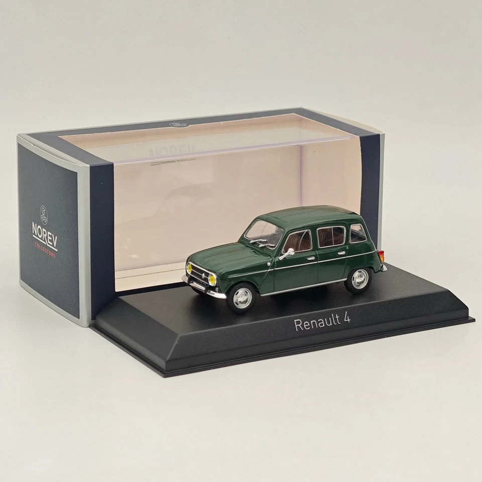 Norev 1/43 Renault R4 1974 Dark Quatrelle Diecast Models Car Collection Green - Image 2 of 4