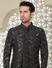 Indian Wedding Bollywood Embroidered Designer Mens Indo Western Dress From India
