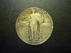 1925 P Silver Standing Liberty Quarter. Colorful toning.  Free Shipping