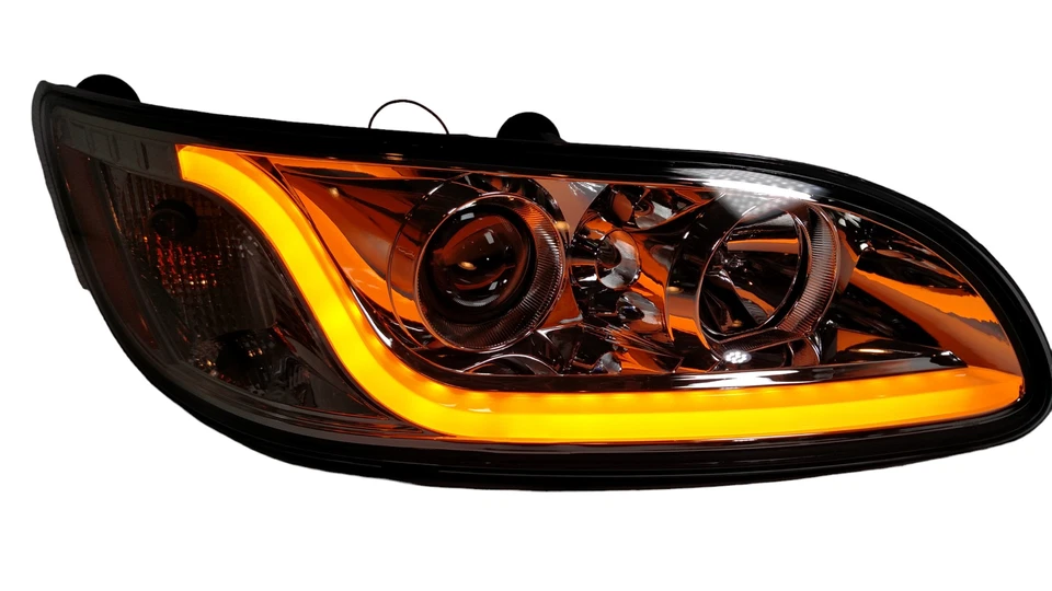 (derecha) Faro Cromo Doble Función LED Luz de Correr Peterbilt 382/384/386/387 Foto 2 de 4