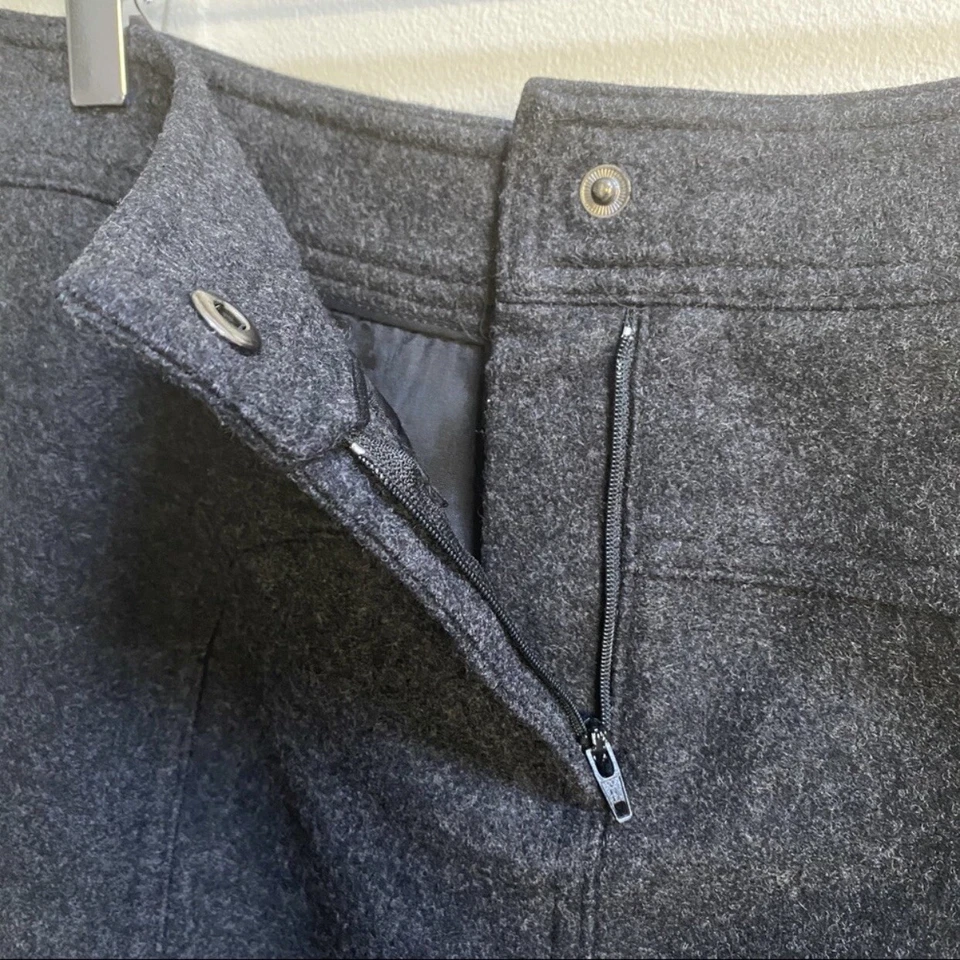 Falda lápiz David Meister gris mezcla lana talla 2 Foto 4 de 4