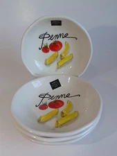 4 EFFETTI Pasta Bowl Set, Handcrafted In Italy, 8.75", Penne Pasta, New 