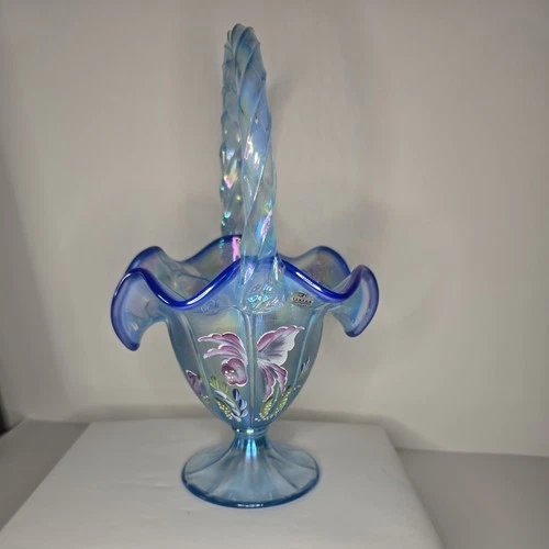Fenton Basket Hand Painted by G.P. Hayhurst