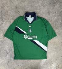 Vintage Reebok 99-00 Liverpool FC Soccer Jersey Kit Away Maglia England XL Blank