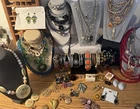 VTG Costume Jewelry Lot Monet Trifari Avon Chicos 10+ Brooches Statement Pieces