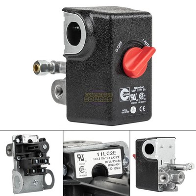 Condor 11LC2E Pressure Switch Control Valve 120-150PSI 4 Port 1/4'' FNPT MDR11/11