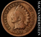 1864 BR Indian Head Cent - Scarce  Semi-key  Better Date  No Reserve  #L2501
