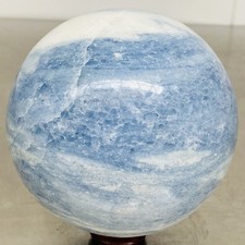 2300G Natural Blue Celestite Crystal Sphere Ball Healing Madagascar
