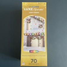 Gemmy LED Lightshow Luxe Sparkle 70 MULTI-COLOR Icicle Mini Lights