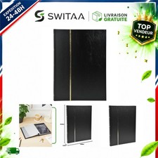 Exacompta Album de Timbres Simili-Cuir Noir 32 Pages 17x22,5 cm