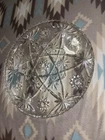 3 Vintage Anchor Hocking 13.5" Star of David Crystal glass Serving dish