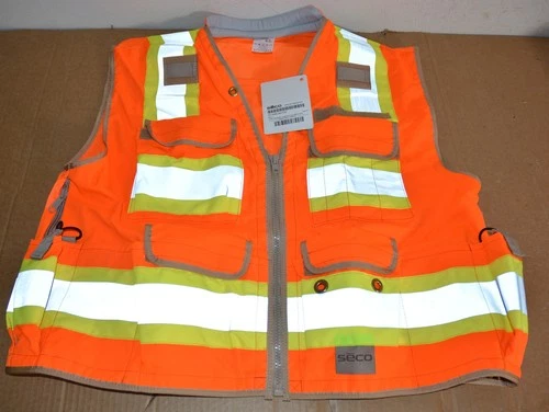 SECO 8265 58 XXL Safety Vest Large  Survey ANSI ISEA Class 2 High Visibility - product listing photo