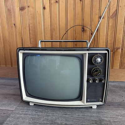 #ad #ad RARE 60s GENERAL ELECTRIC Portable TV Vtg GE Model M113AEB For Repair Parts 1965 $106.24
