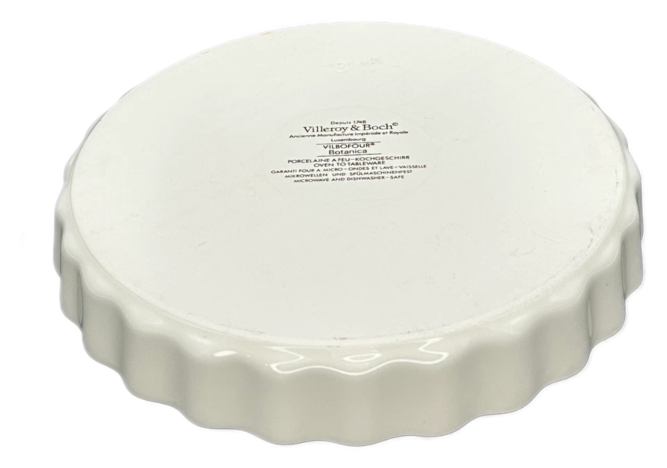 Villeroy & Boch Botanica Quiche Baking Dish Fluted Round Oven to Table - Image 3 of 3