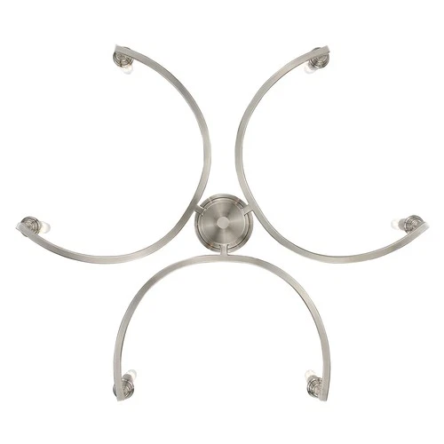 Golden Lighting 8209-6 Ellyn 6 Light 27"W Taper Candle Chandelier - Black - Picture 8 of 10